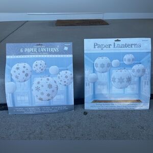 12 Paper Lanterns- Winter Designs